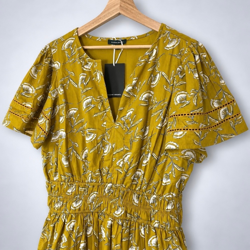 Anthropologie Meadow Rhodes 1X Maxi Dress Cottagecore Boho Chic Coquette Prairie - Picture 3 of 7